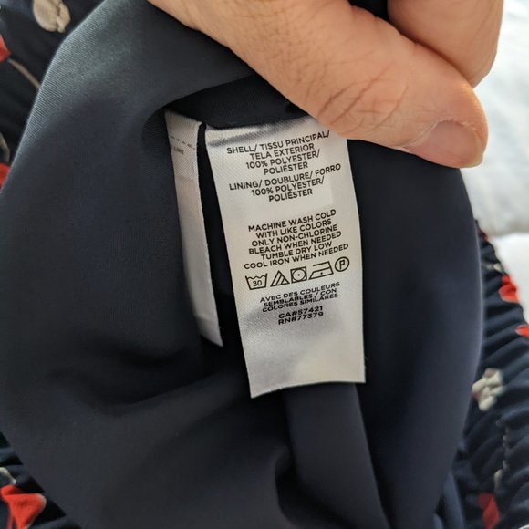 Ann Taylor Petite Cherry Pull On Pleated Skirt - Picture 6 of 6